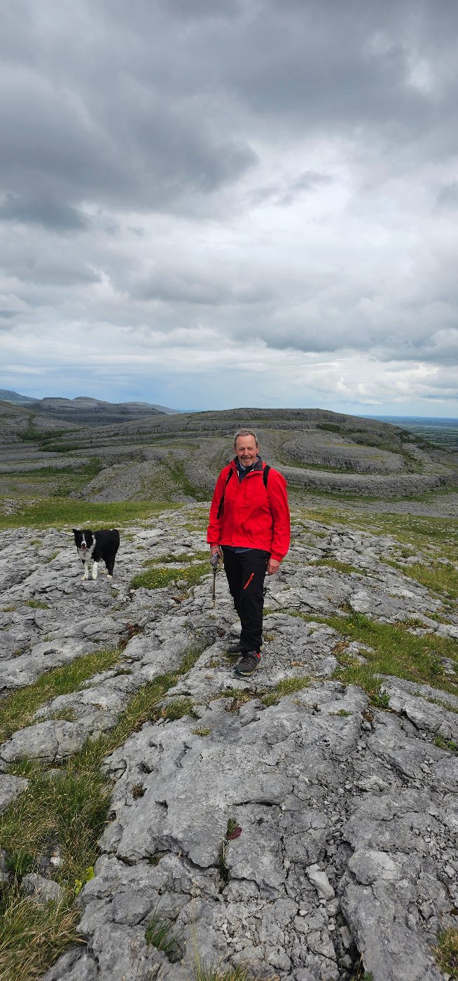 Alan Daly walking the green road across the Burren, County Clare